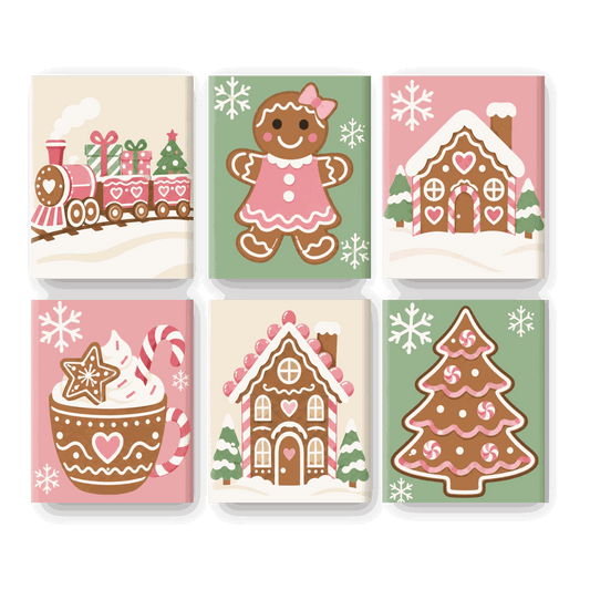 6 Mini Paintings - Sugarplum Christmas Set
