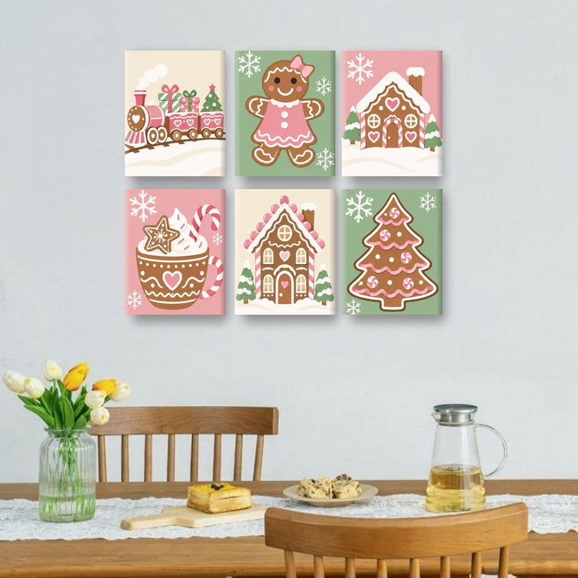 6 minicuadros - Navidad de hadas de azúcar