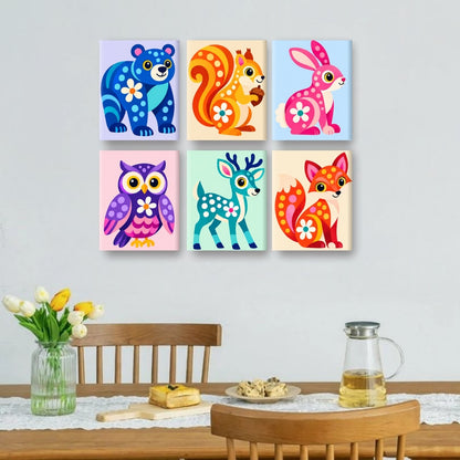 6 Mini Paintings - Woodland Whimsy Set