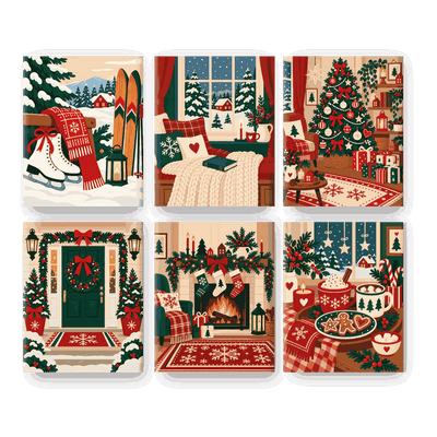 6 Mini Paintings - Winter Adventures Set