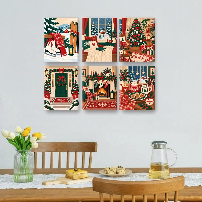 6 Mini Paintings - Winter Adventures Set