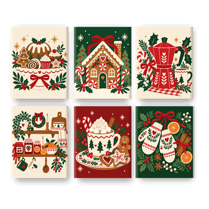 6 Mini Paintings - Christmas Sweets Set