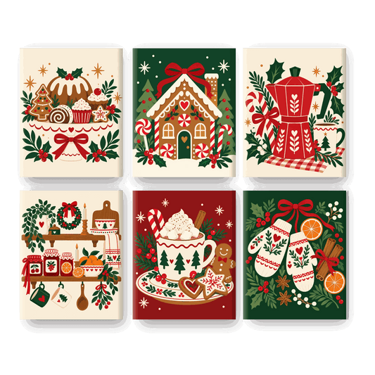 6 Mini Paintings - Christmas Sweets Set