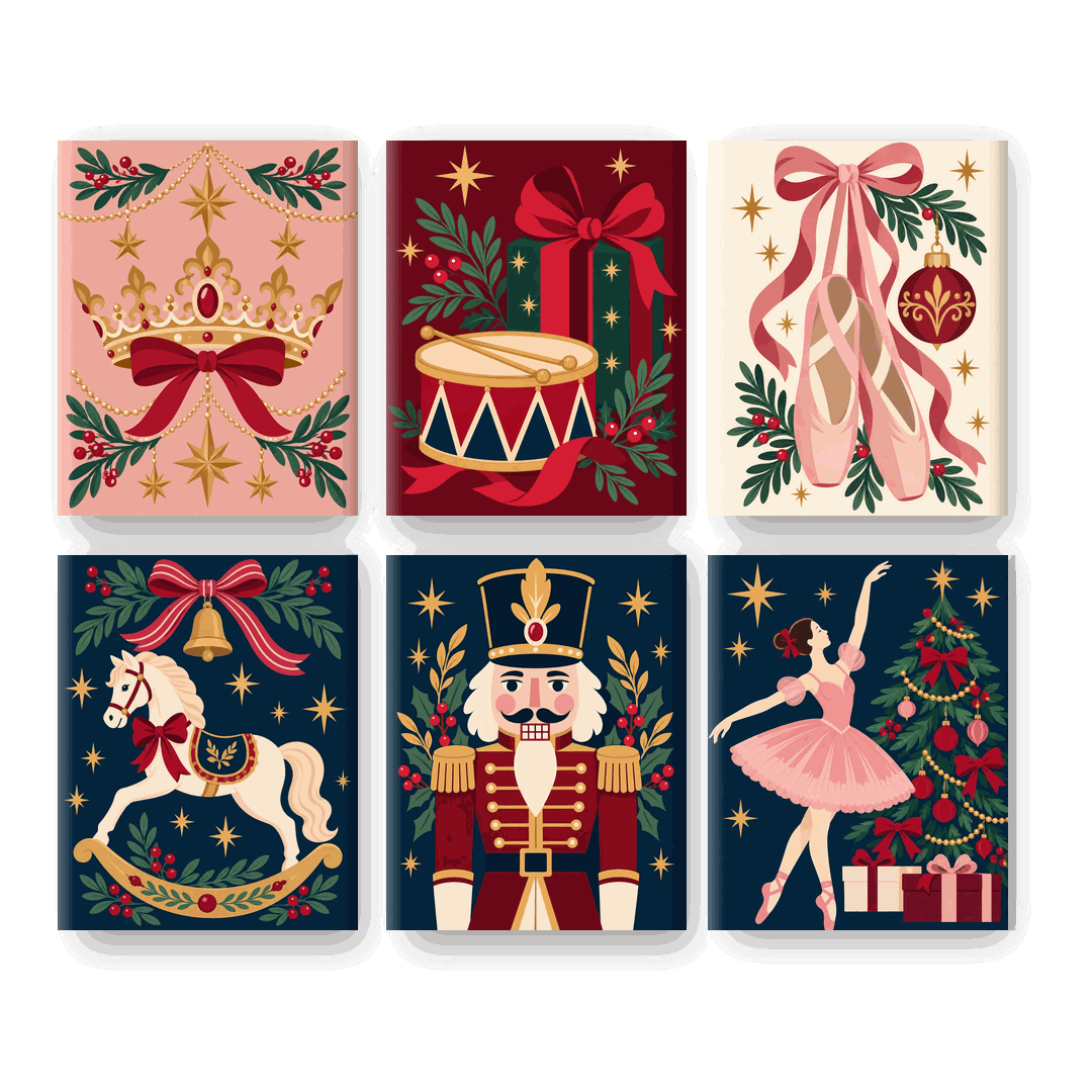 6 Mini Paintings - Royal Christmas Crown Set
