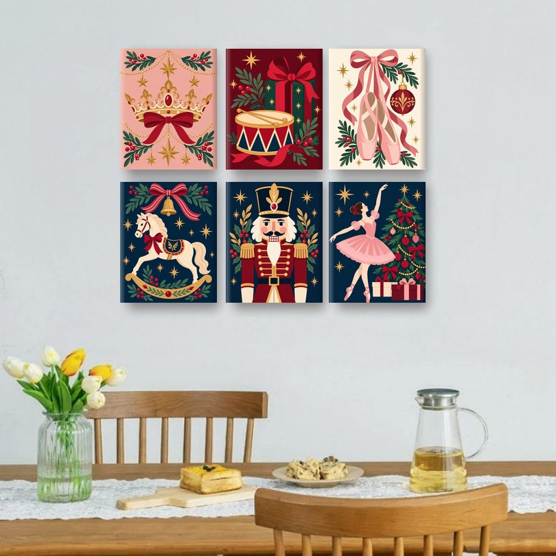 6 Mini Paintings - Royal Christmas Crown Set
