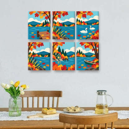 6 mini-peintures - c d'automne