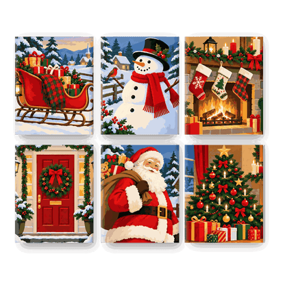 6 Mini Paintings - Christmas Magic Moments Set