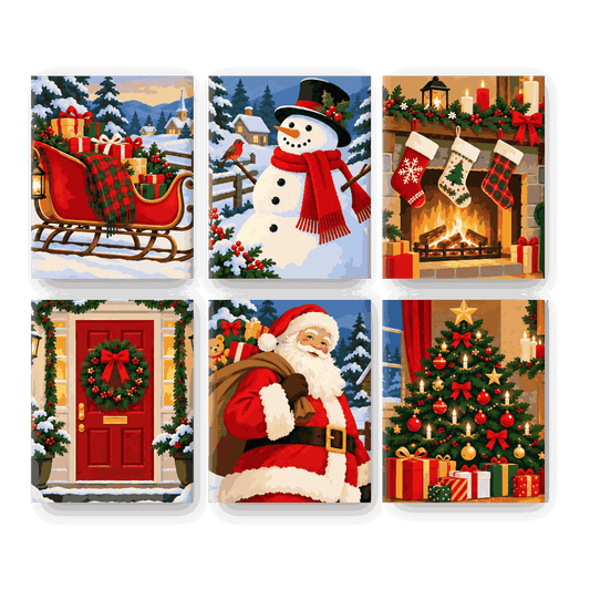 6 Mini Paintings - Christmas Magic Moments Set