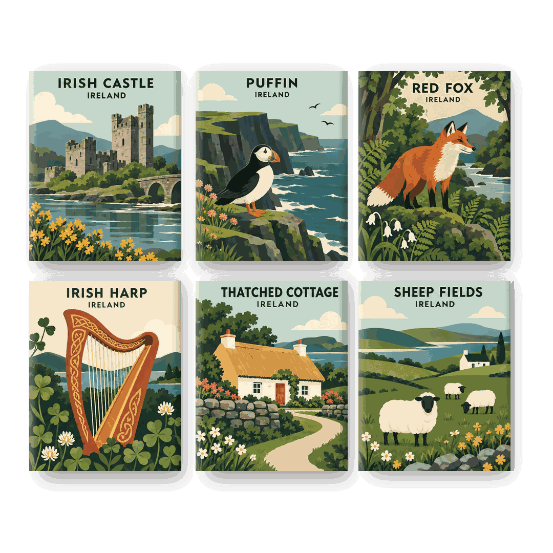 6 Mini Paintings - Irish Folk Tales Set