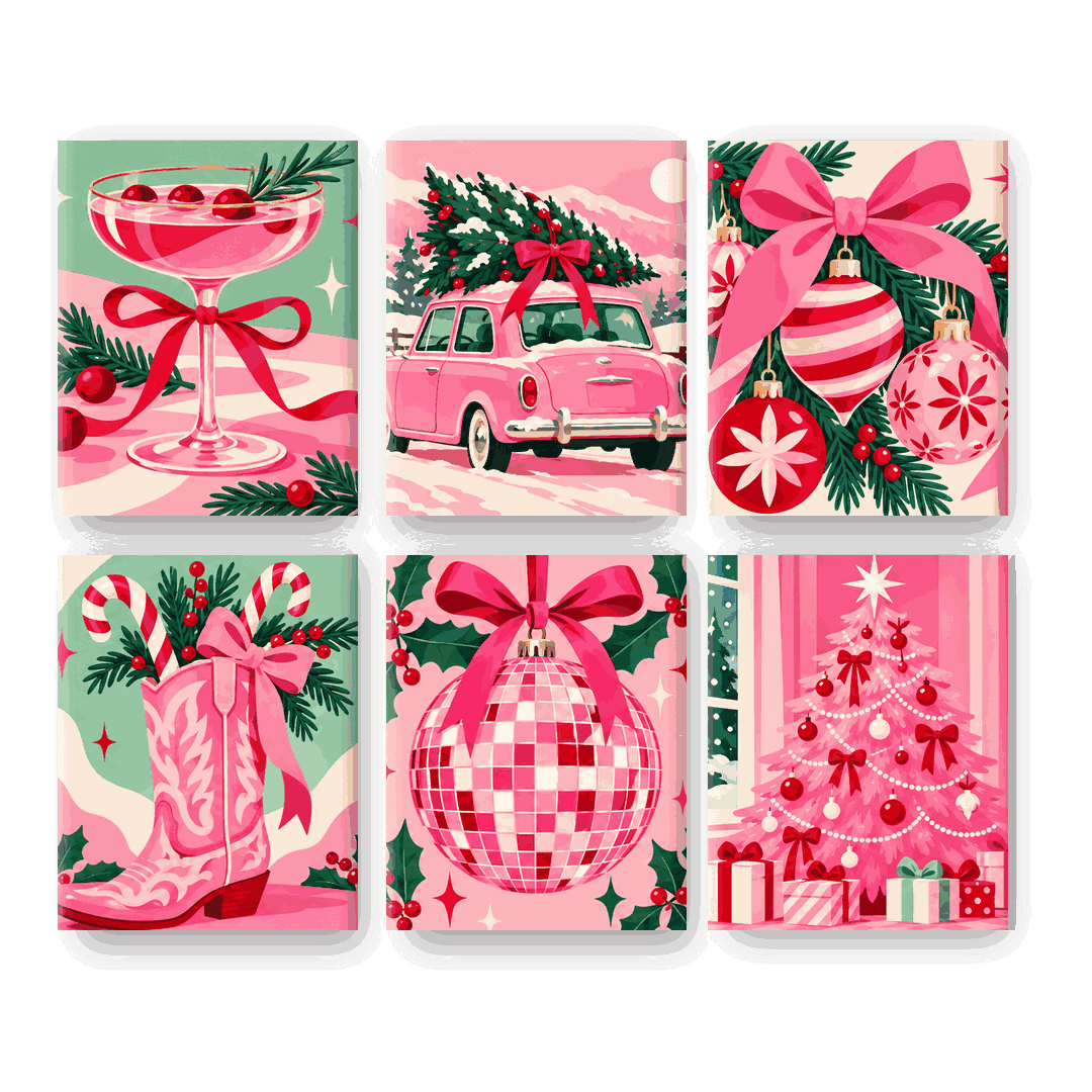 6 Mini Paintings - Pinkmas Magic Set