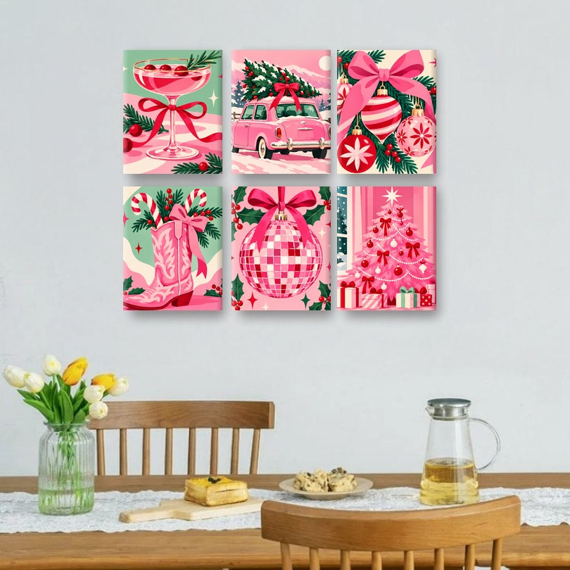 6 Mini Paintings - Pinkmas Magic Set