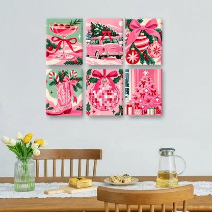6 Mini Paintings - Pinkmas Magic Set