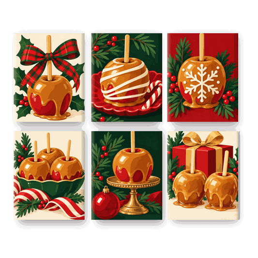 6 minicuadros - Navidad de caramelo