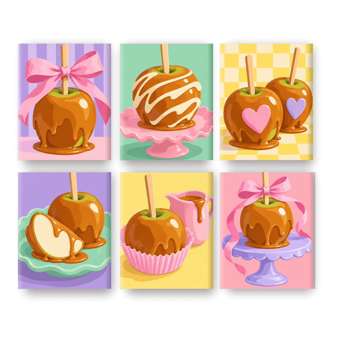 6 minicuadros - Dulces de caramelo