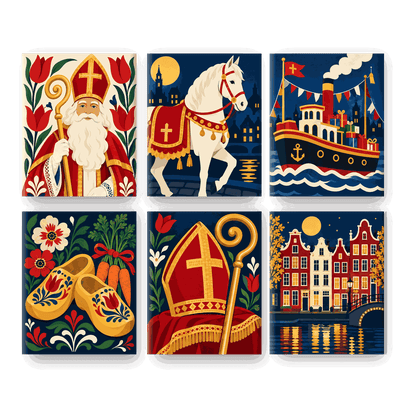 6 Mini Paintings - Dutch Folk Celebrations Set