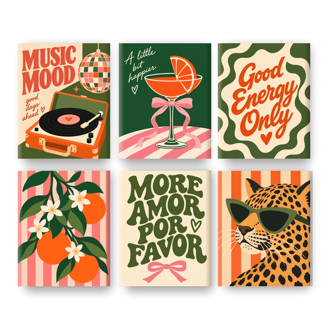 6 Mini Paintings - Music Mood Set