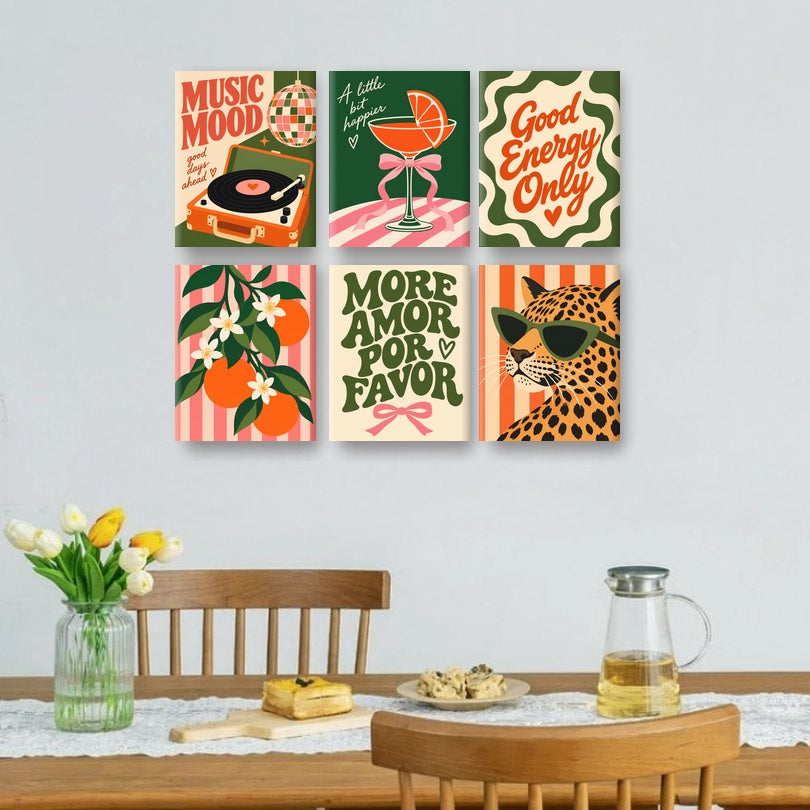 6 Mini Paintings - Music Mood Set