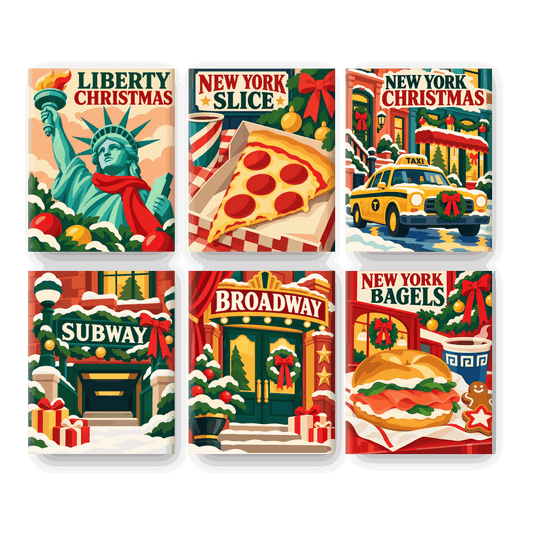 6 Mini Paintings - Liberty Christmas Set