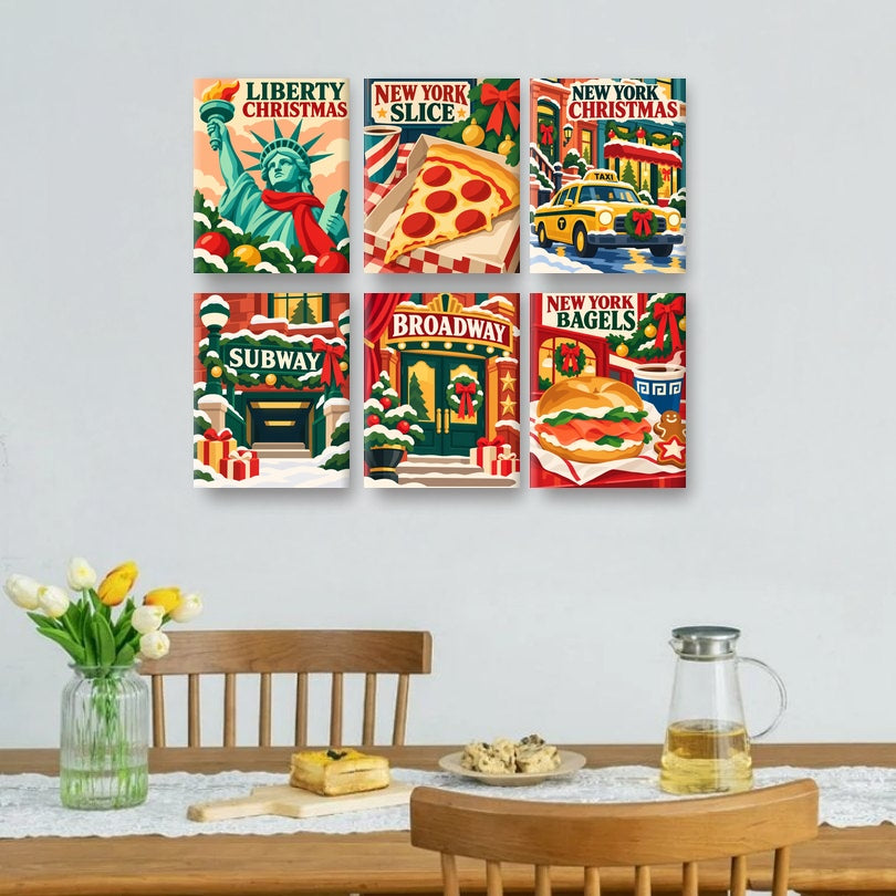 6 Mini Paintings - Liberty Christmas Set