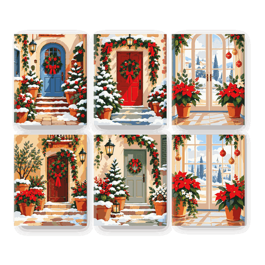 6 Mini Paintings - Autumn Doorway Dreams Set