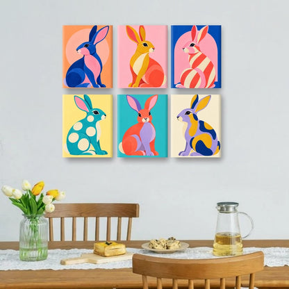 6 Mini Paintings - Bunny Pop Set