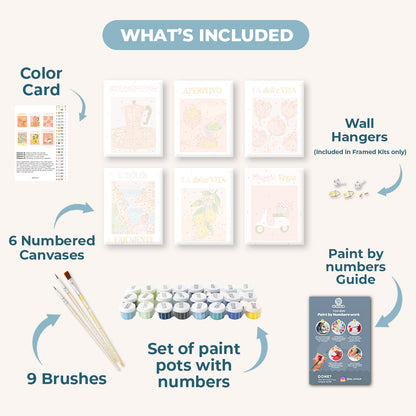 6 Mini Paintings - Italian Vibes Set