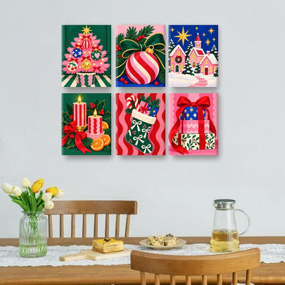 6 Mini Paintings - Sugarplum Christmas Cheer Set
