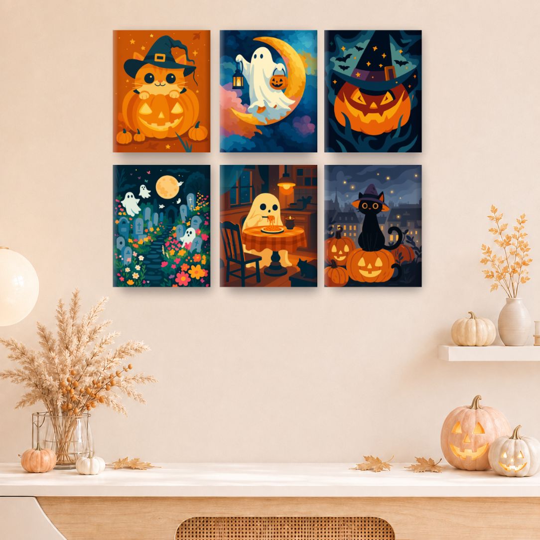 12 Mini Paintings | Spooky Autumn Bundle