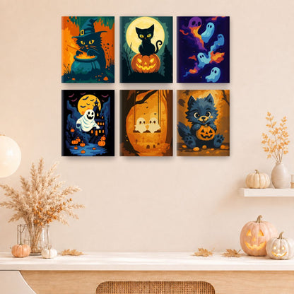 12 Mini Paintings | Spooky Autumn Bundle