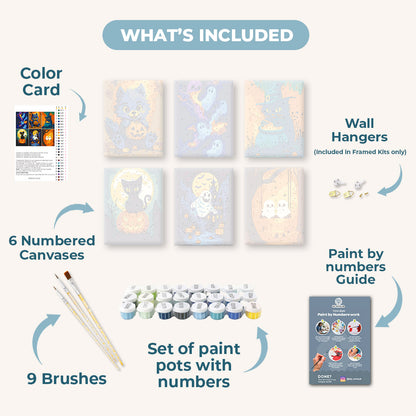 6 Mini Paintings - Halloween Vibes