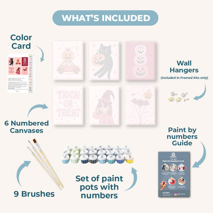 6 Mini Paintings - Trick Or Treat Set