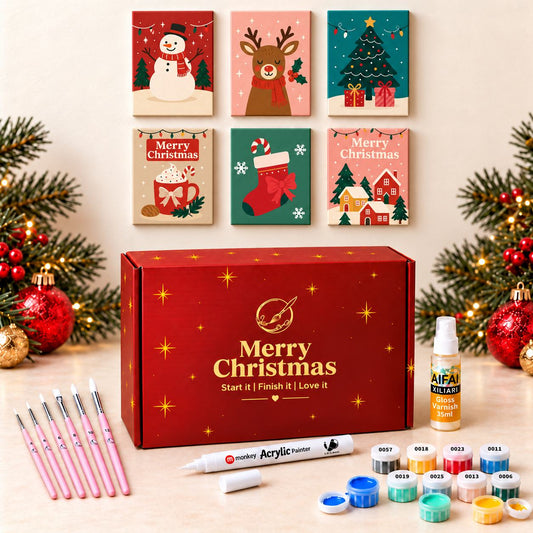 Christmas Paint by Numbers Gift Box – Classic Christmas Bundle