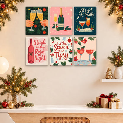 12 mini-peintures | Lot Noël festif