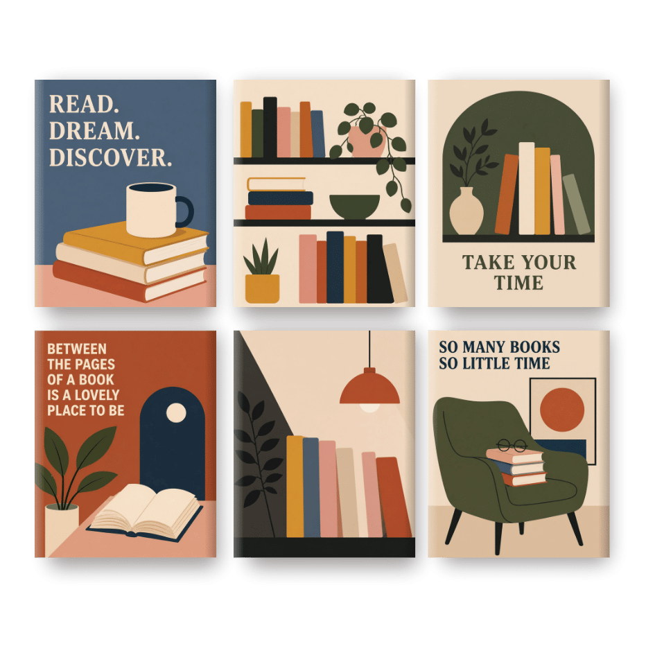 6 Mini Paintings - Books Set- Paint by Numbers