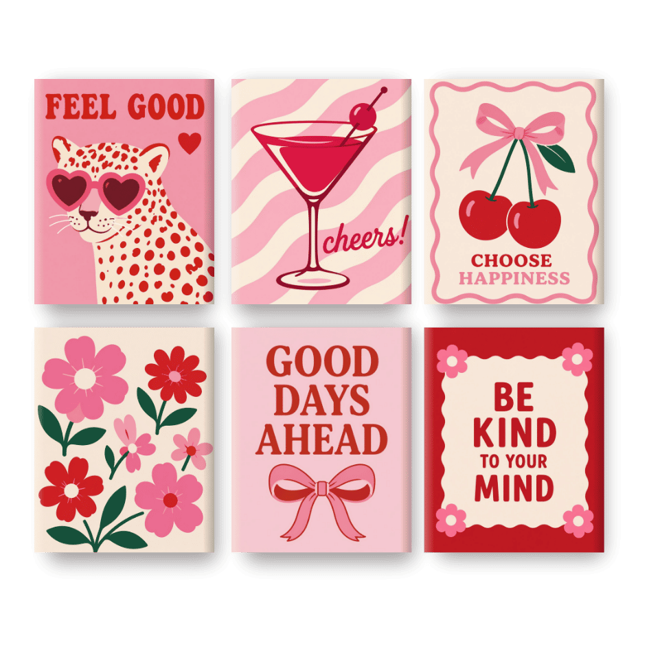 6 Mini Paintings - Feel Good Set- Paint by Numbers