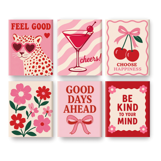 6 Mini Paintings - Feel Good Set- Paint by Numbers