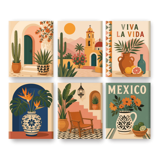 6 Mini-tableaux - Ensemble Viva La Vida- Peinture à numéros