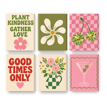 6 Mini Paintings - Fresh Bouquet Set- Paint by Numbers