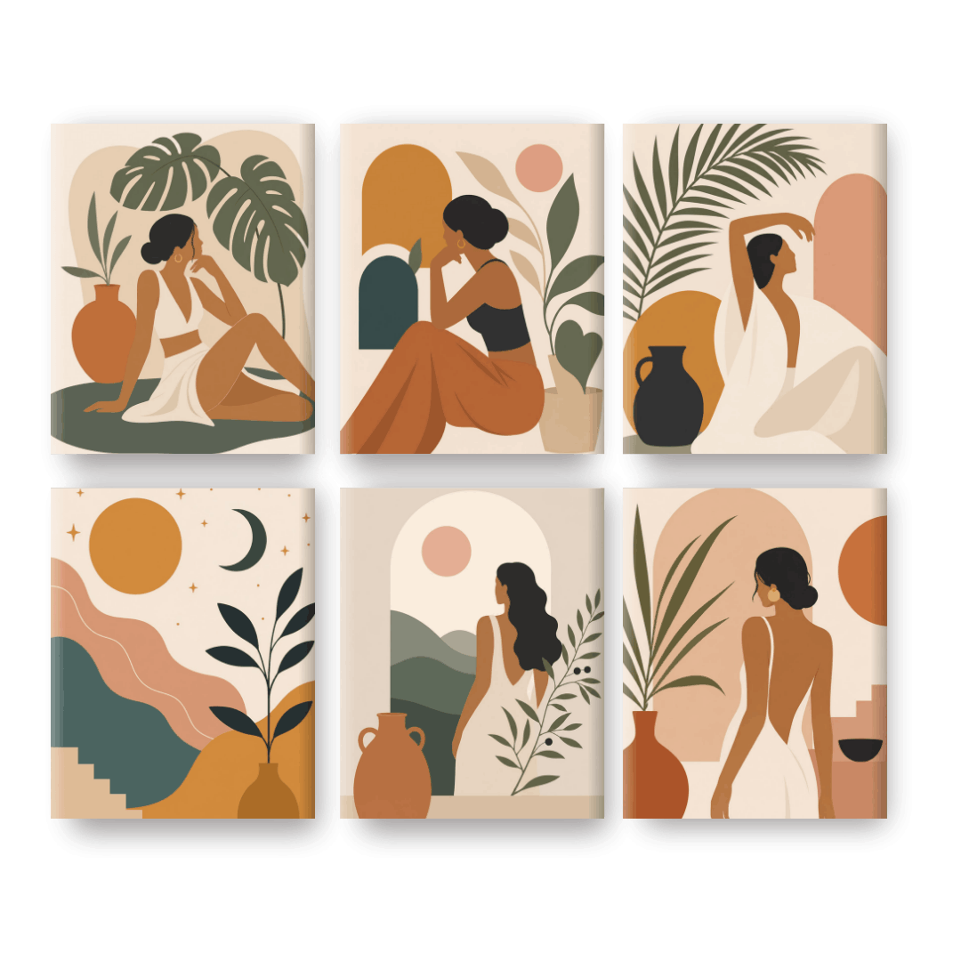6 Mini-tableaux - Terra Goddess Ensemble- Peinture à numéros