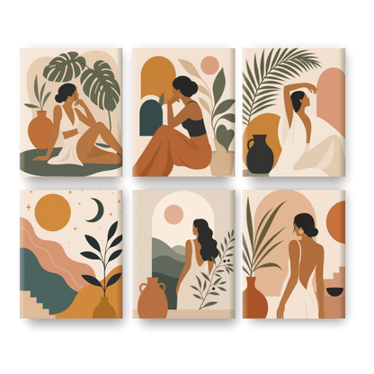 6 Mini-tableaux - Terra Goddess Ensemble- Peinture à numéros