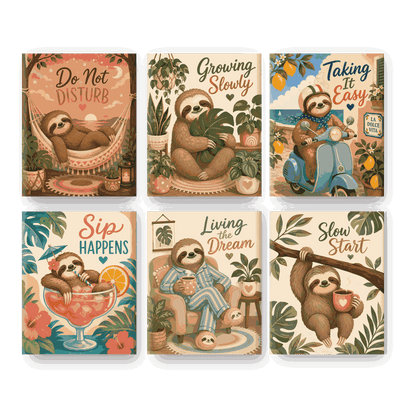 6 Mini-tableaux - Set Ne Pas Déranger - Peinture par numéros