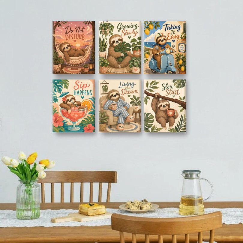 6 Mini tableaux - Ensemble "Ne m'oubliez pas"