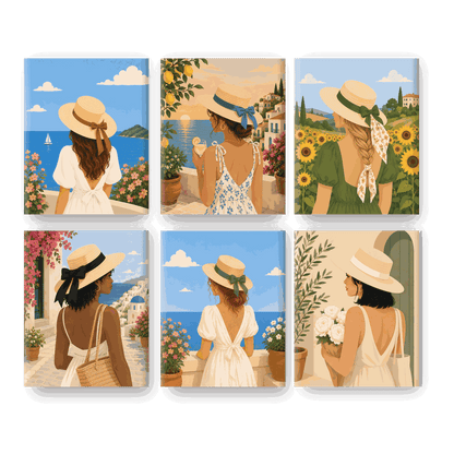 6 Mini Paintings - Coastal Dream Set- Paint by Numbers