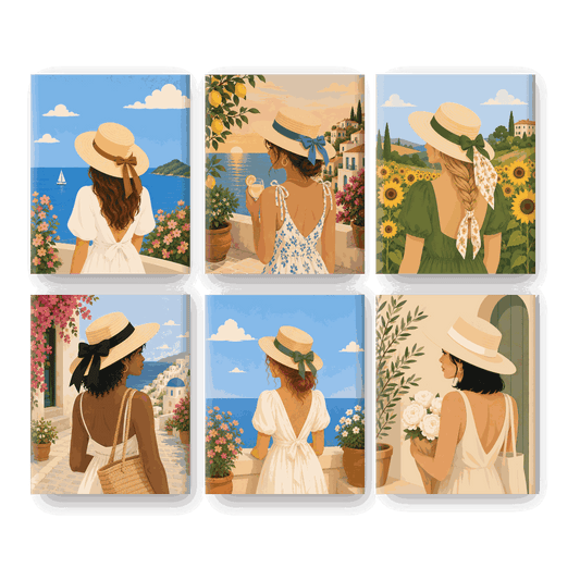 6 Mini Paintings - Coastal Dream Set- Paint by Numbers
