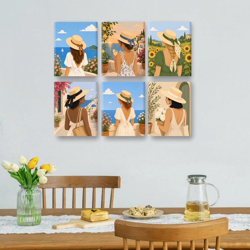 6 Mini Paintings - Coastal Dream Set