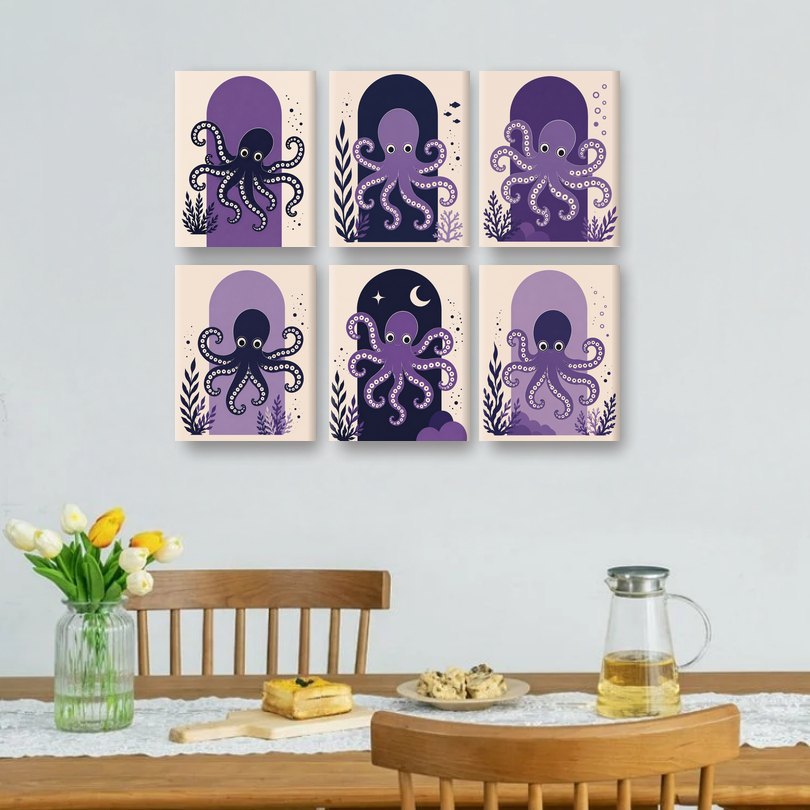 6 Mini tableaux - Ensemble "Ne m'oubliez pas"