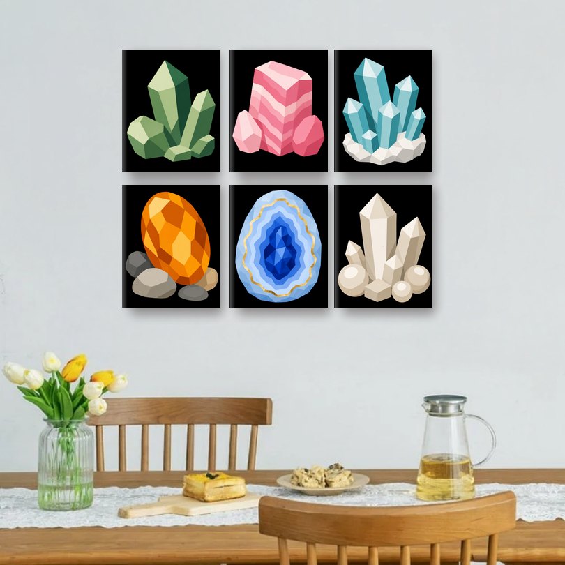 6 Mini tableaux - Ensemble "Ne m'oubliez pas"