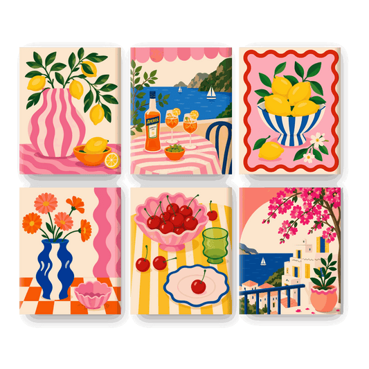 6 Mini Paintings - Lemon Tree Set- Paint by Numbers