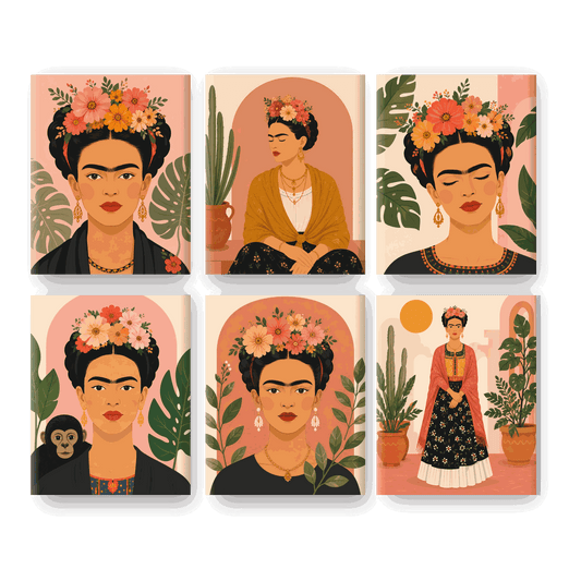 6 Mini-tableaux - Ensemble Frida- Peinture par numéros