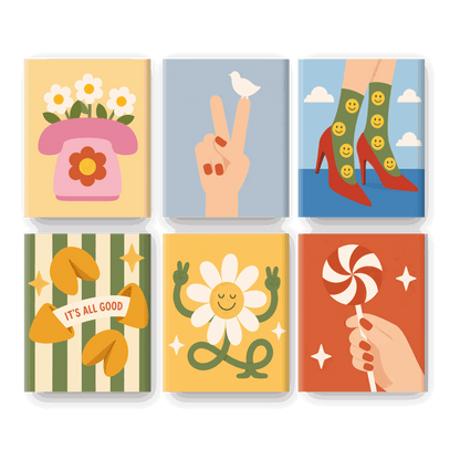 6 Mini-tableaux - It's All Good Ensemble- Peinture par numéros